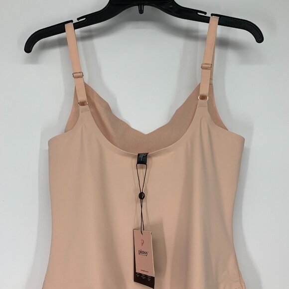 Pinsy Shapewear Bodysuit Spaghetti VNeck Cheeky Pink Hourglass NWT - Picture 12 of 15